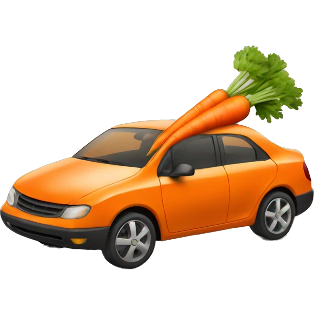 Carrot in a car emoji