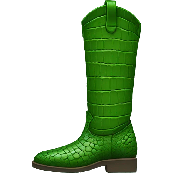 green alligator leather boots emoji