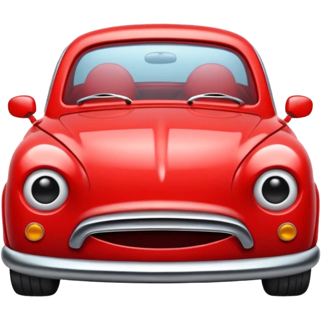 angry red car cute emoji