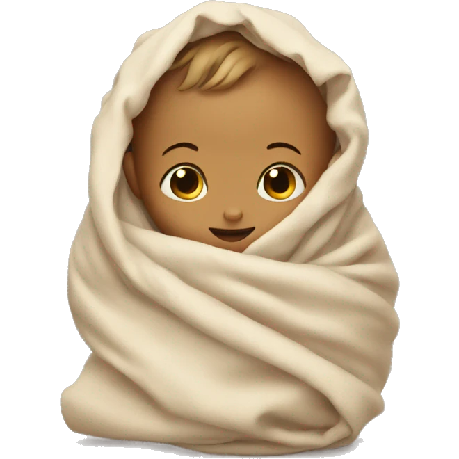 Baby wrapped in a blanket  emoji