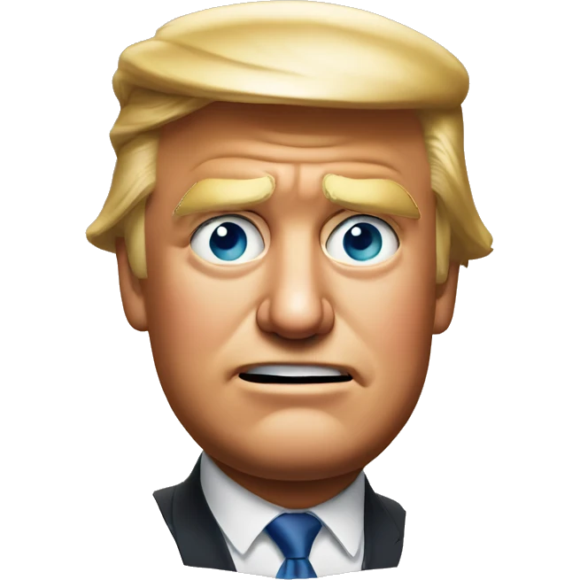 Donald trump Squinting emoji