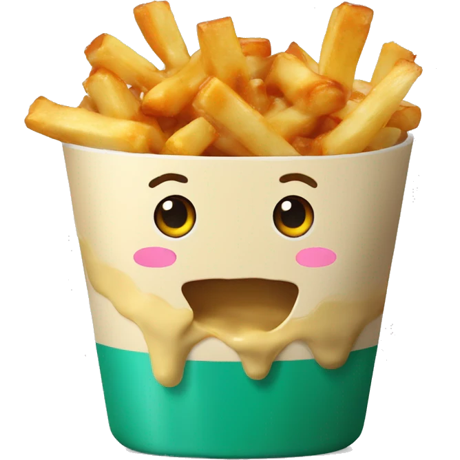 poutine qui mange une poutine  emoji