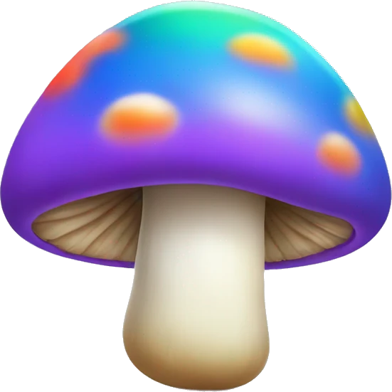 Rainbow mushrooms emoji