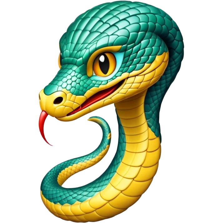 cobra with hood flared emoji