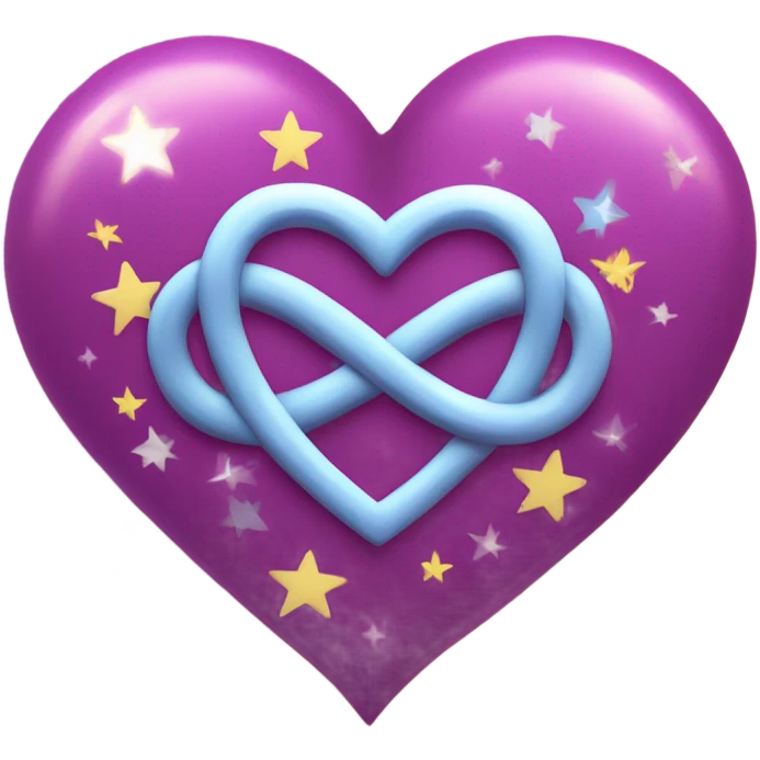 Heart with infinity sign and stars emoji
