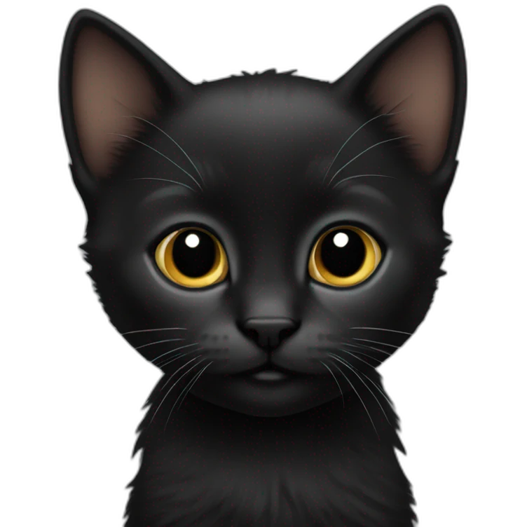 Small black kitten emoji