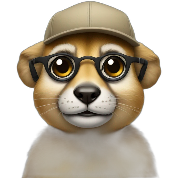 Suricate avec casquette et lunette emoji