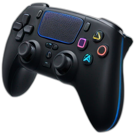 Black Ps5 dualsence pro controller with led  emoji