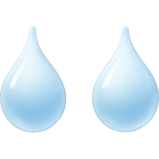 White water drops emoji