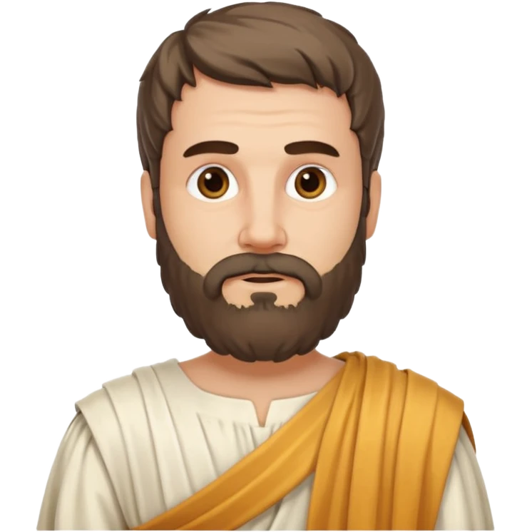ancient greek writer with beard emoji