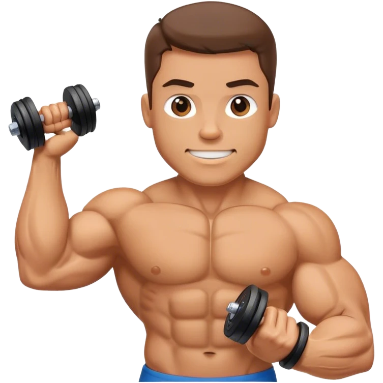 bicep side view holding a dumbbell emoji