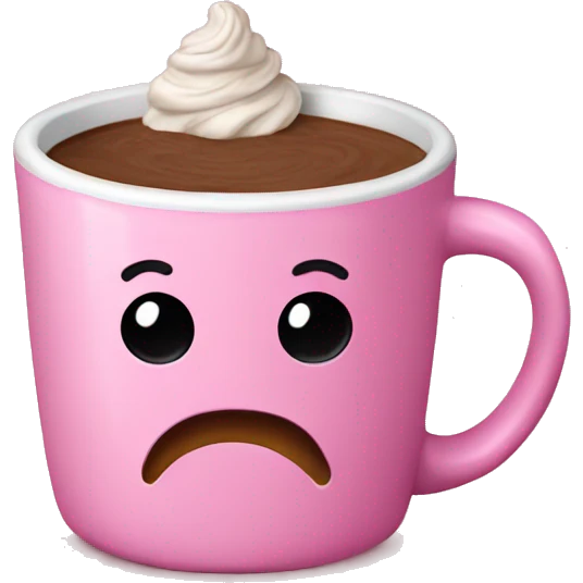 cup of hot cocoa in a pink mug with bows on it emoji
