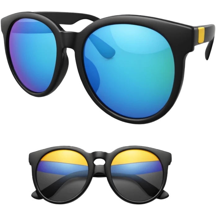 3d style sunglasses blak emoji