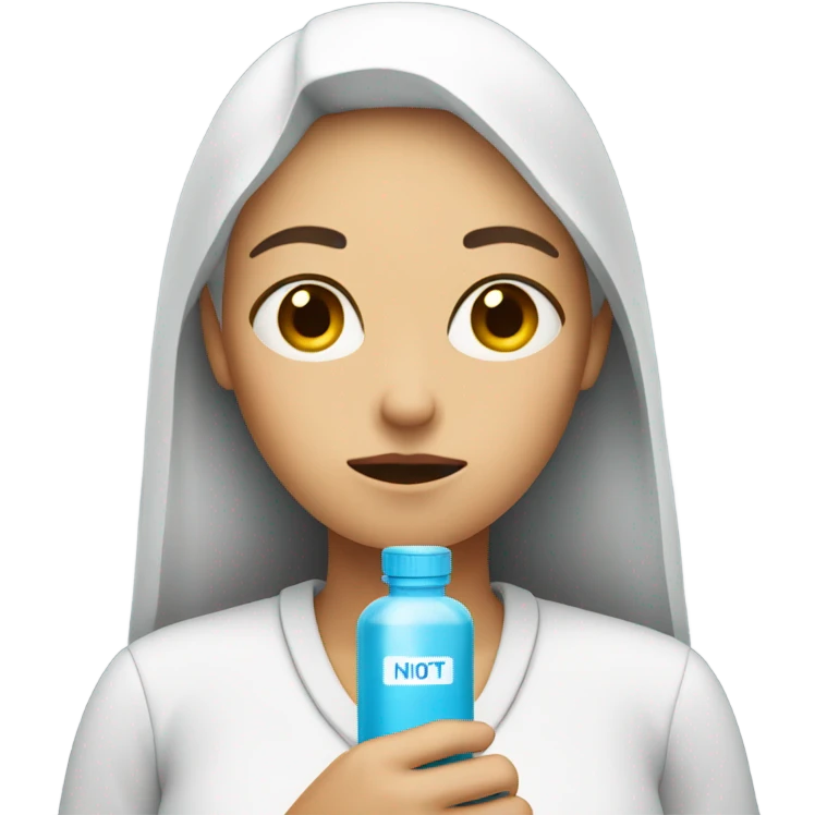 Sad lady with pill bottle  emoji
