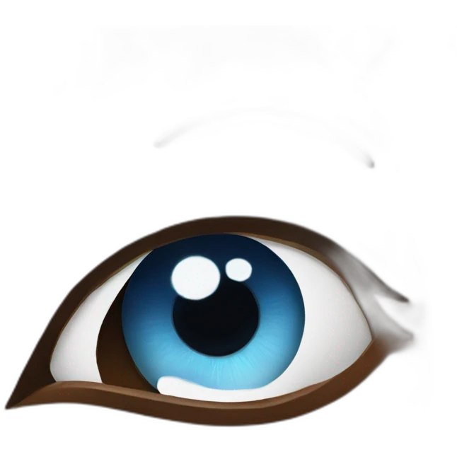 A brown horse with a blue eye see a girl emoji