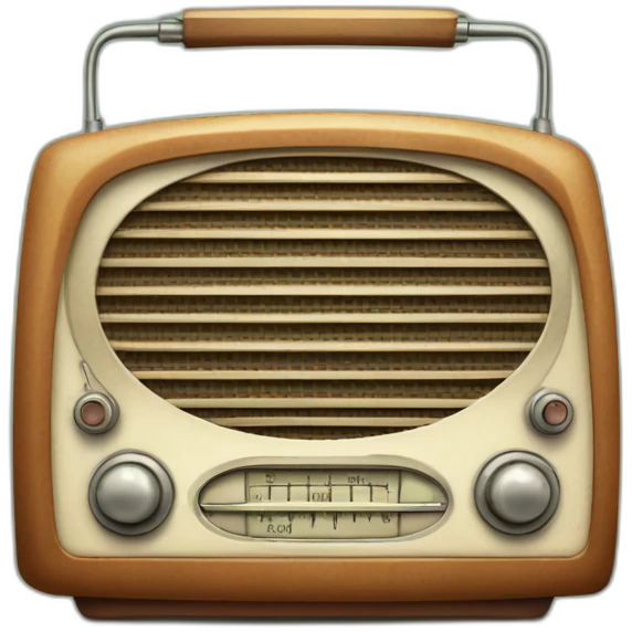 cartoon vintage radio emoji