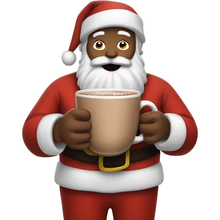 santa claus drinking hot chocolate  emoji