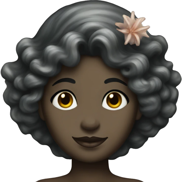 Edwardian mermaid with black skin emoji