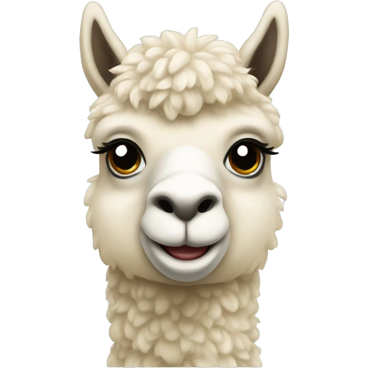 Cream alpaca emoji