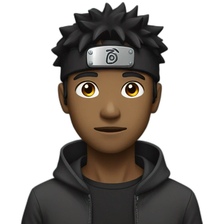 black naruto emoji