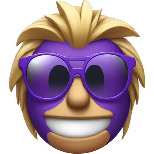 Sonic purple with glases emoji