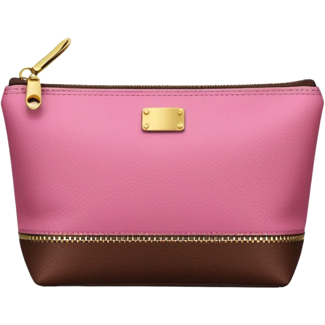pink and brown modern makeup bag emoji
