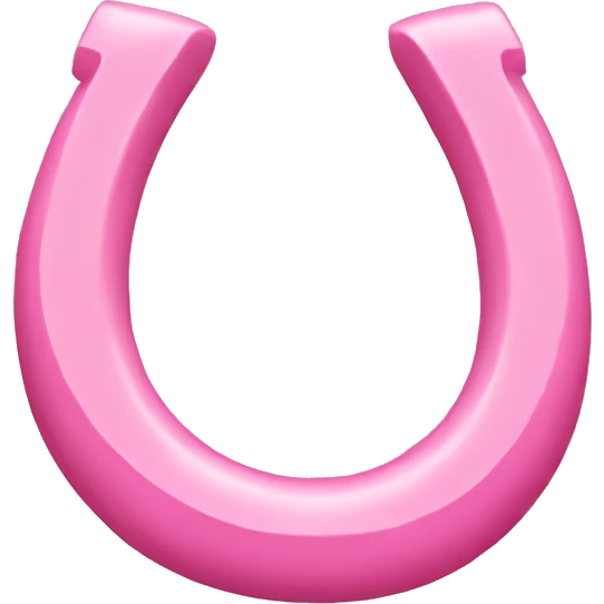 a pink horseshoe emoji