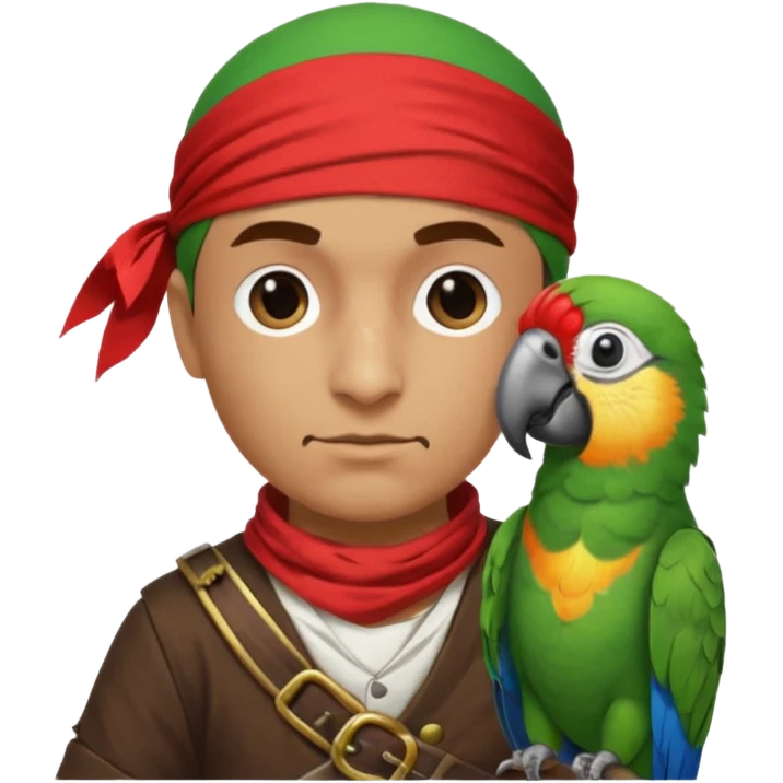 pirate and parrot emoji