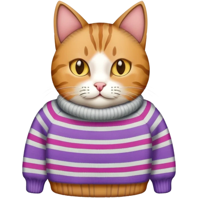 cat wearing a sweater emoji