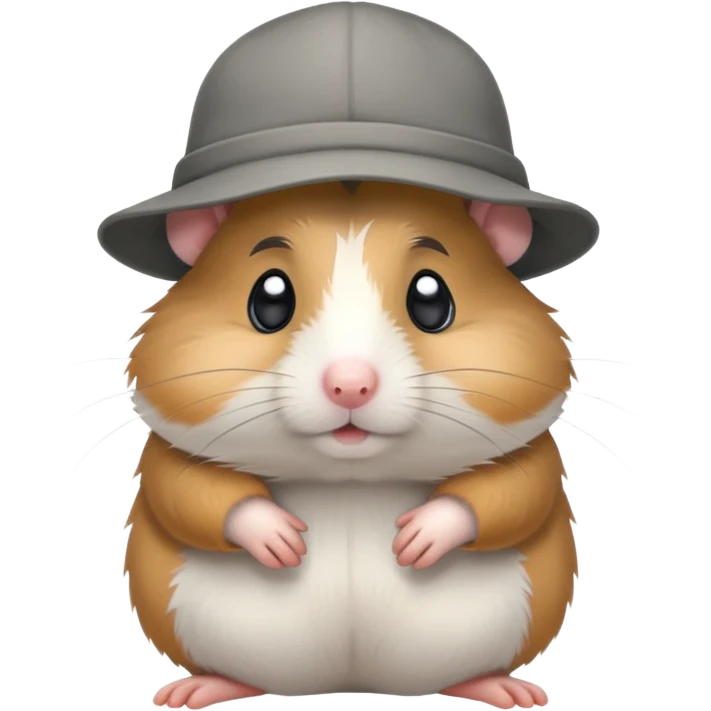 sad hamster in a hat emoji