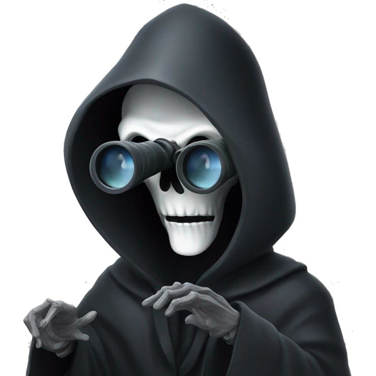 Grim reaper looking through binoculars  emoji