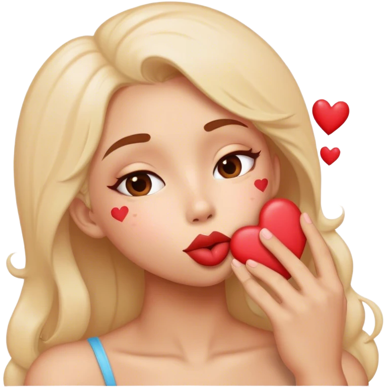 Besos con corazones  emoji