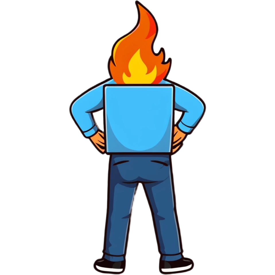 Jeff Bezos with his butt on fire emoji