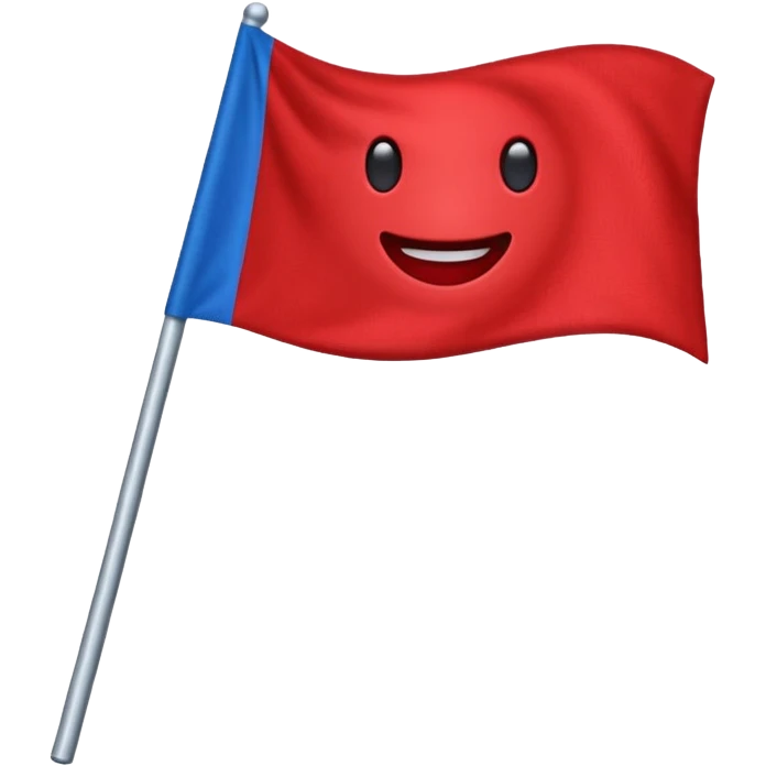 the red flag emoji but it's blue emoji