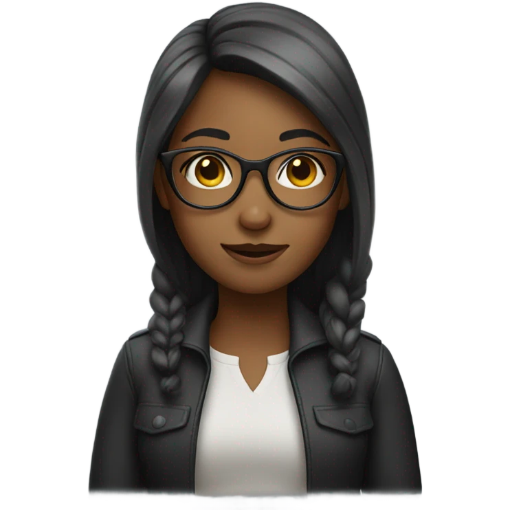 Girl with glasses emoji