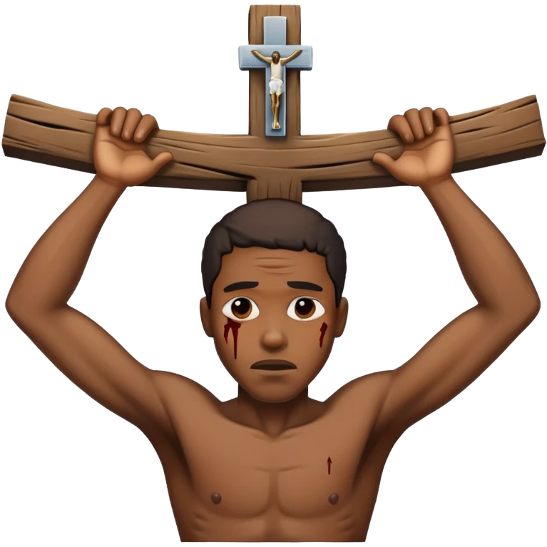 Black men crucified  emoji