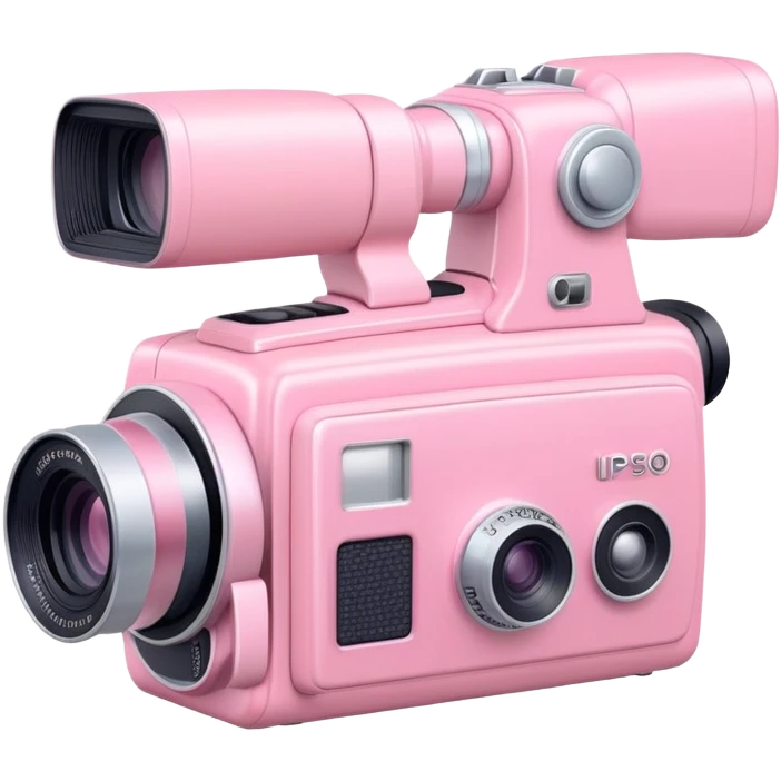 Pastel pink camcorder emoji