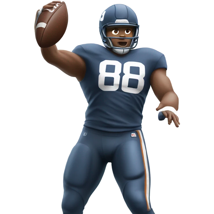 Tight end catching football emoji