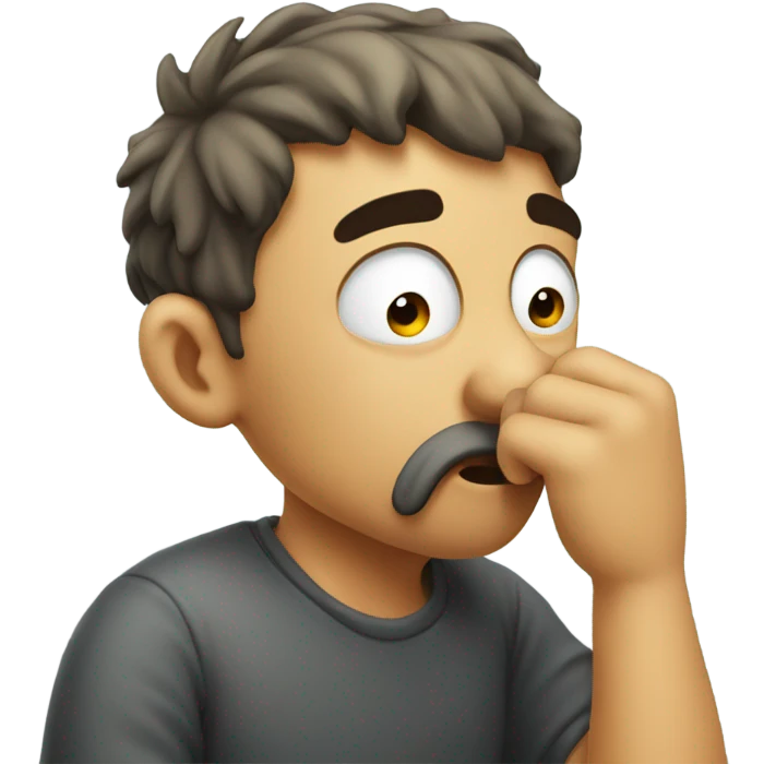 ugly dude picking his nose  emoji