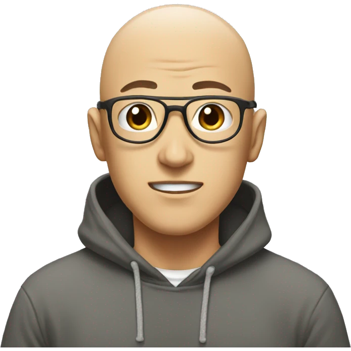 saitama wearing hoodie and glasses emoji