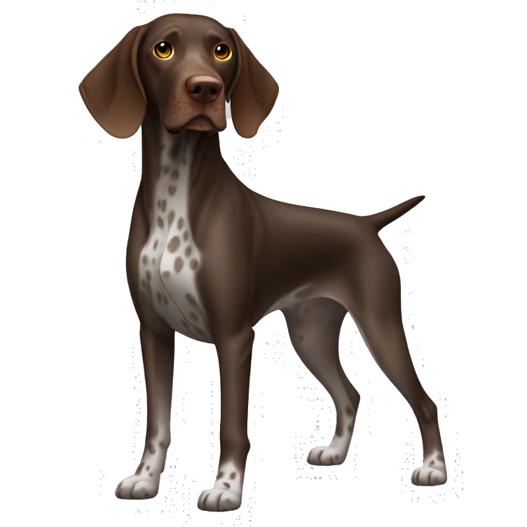 German Shorthaired Pointer Dog Breed Full Body brown fa emoji