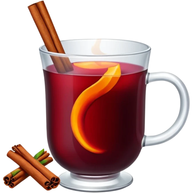 mulled wine in glass cup without straw emoji