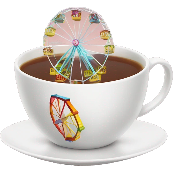 Ferris Wheel in a cup of tea emoji