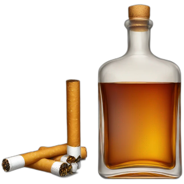 Whiskey and cigarettes  emoji