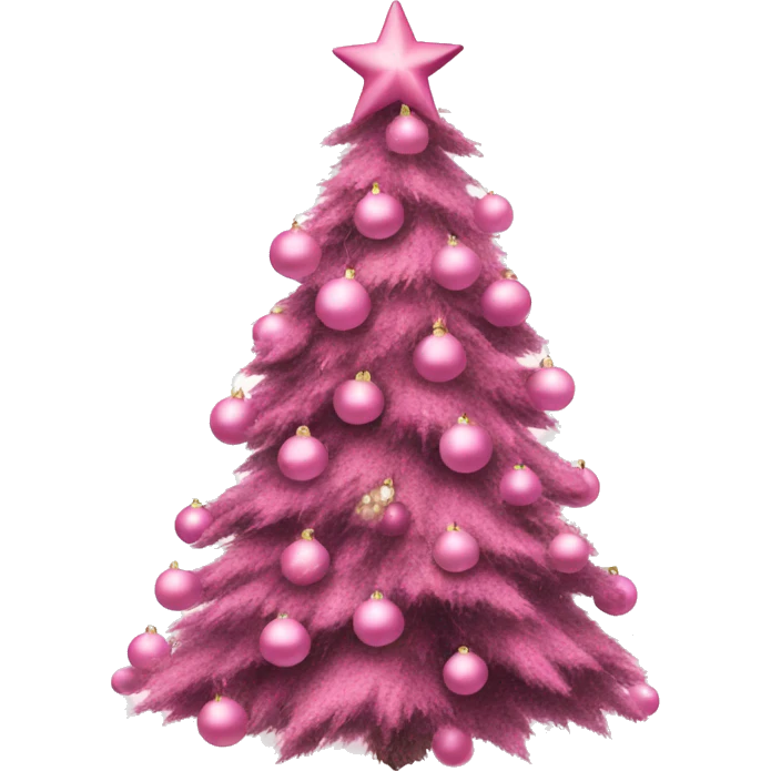 pink christmas tree emoji