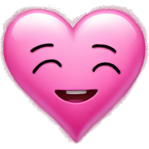 Pink heart with sparkles emoji