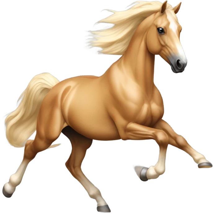 Palomino horse barrel racing  emoji