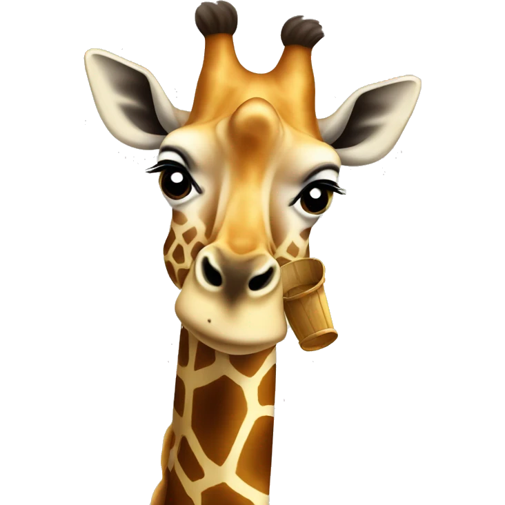  giraffe with a bucket on his head emoji