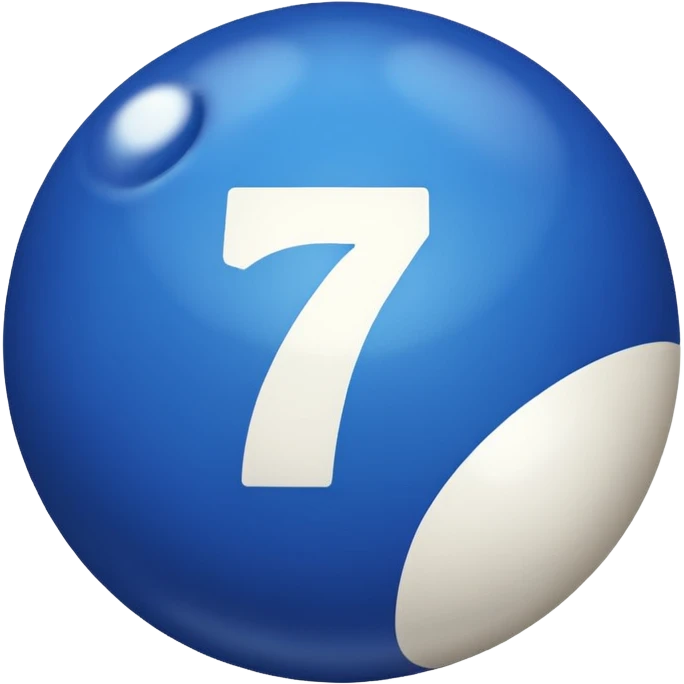 pull ball with the number 7 blue emoji