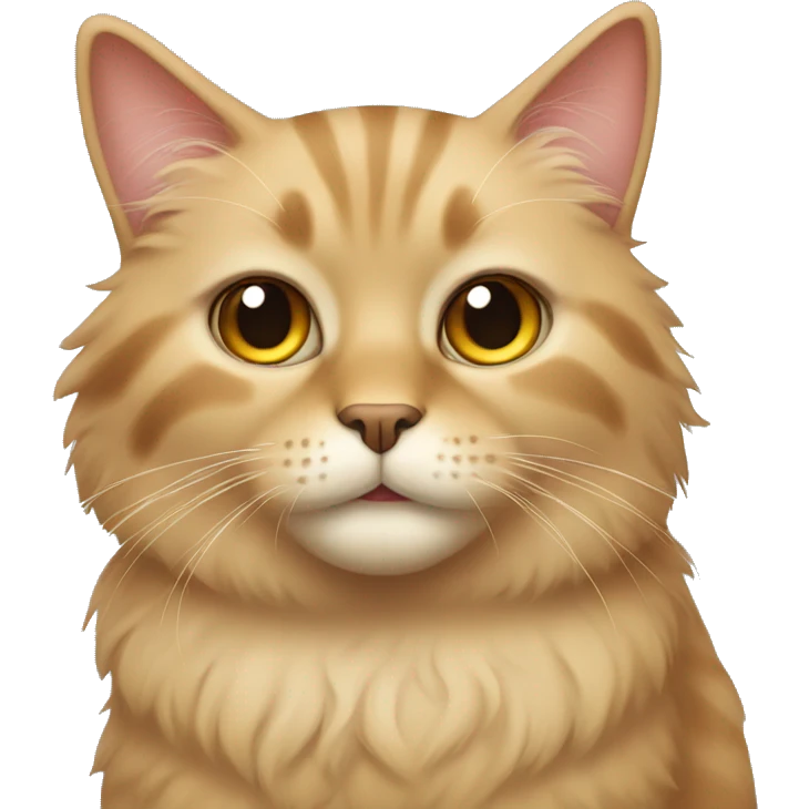 Fluffy tan cat emoji